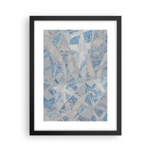 Plagát v čiernom ráme - V šedo-modrom labyrinte - 30x40 cm