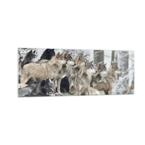 Obraz na skle - Rodina a priatelia - 140x50 cm