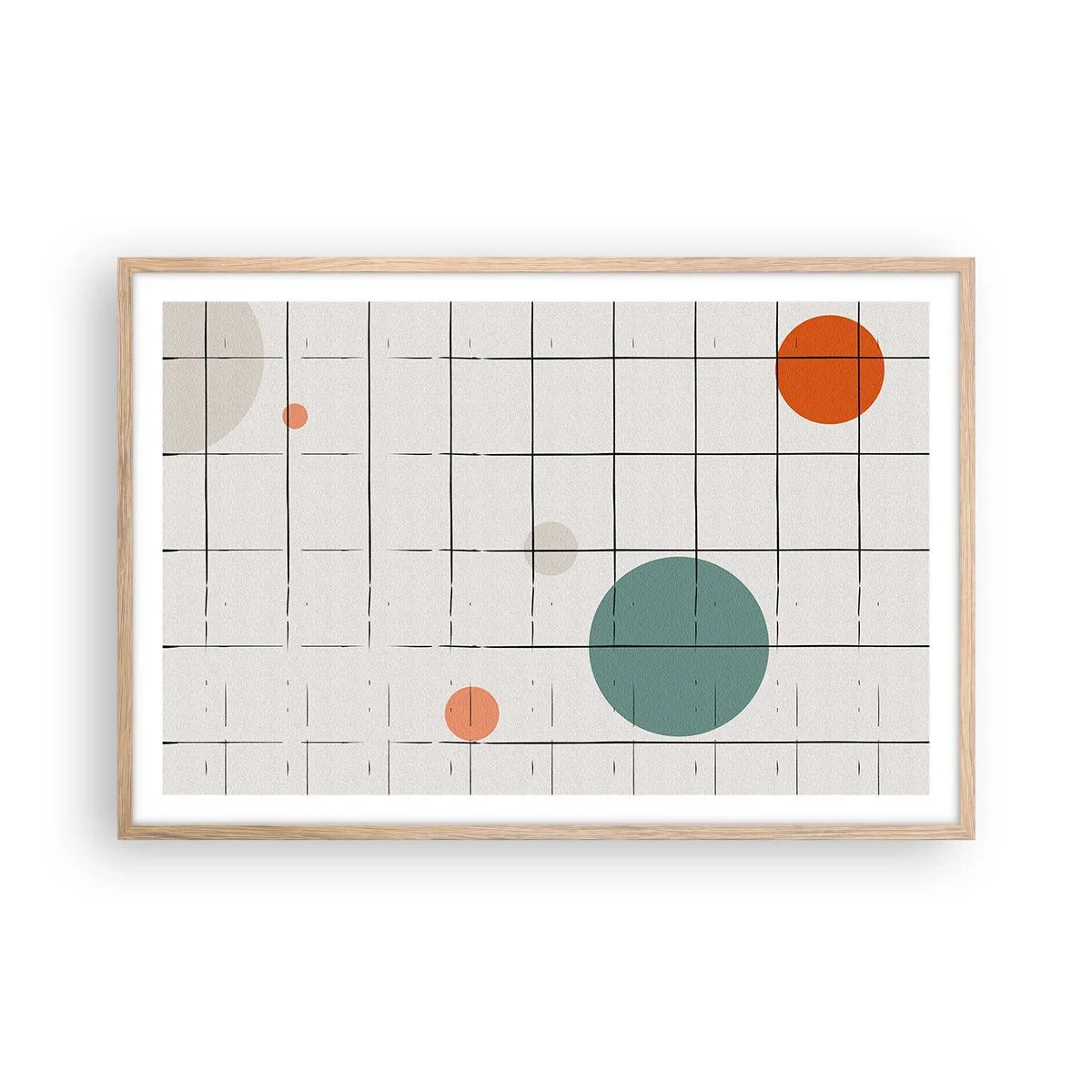 Plagát v ráme zo svetlého duba - Uväznené. My alebo ony? - 91x61 cm