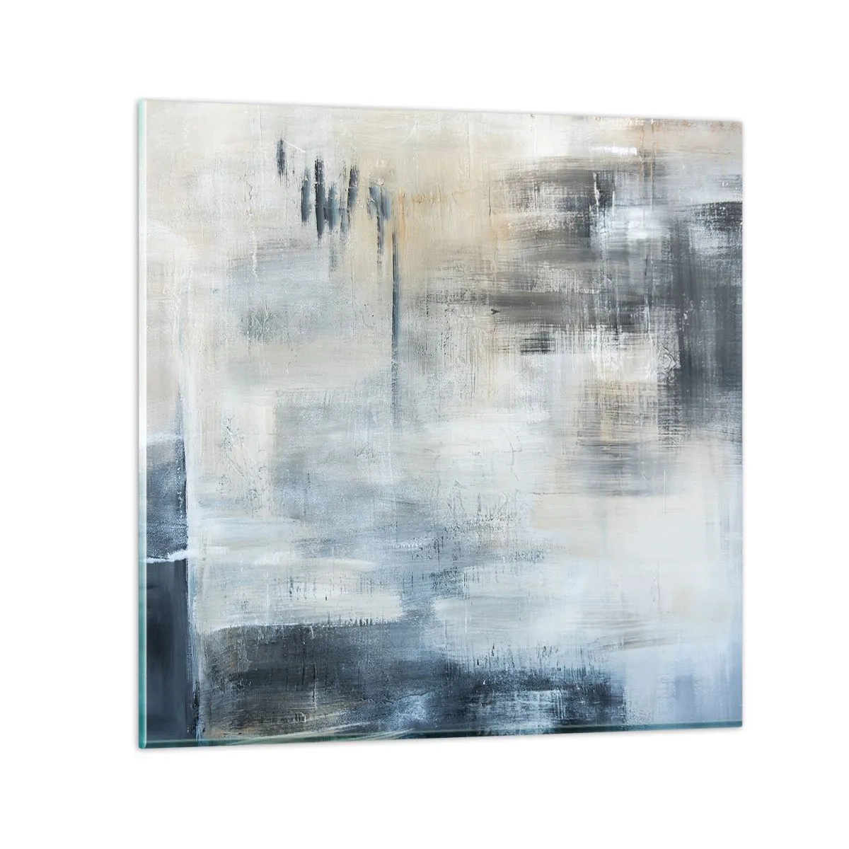 Obraz na skle - Za závojom modrej - 70x70 cm