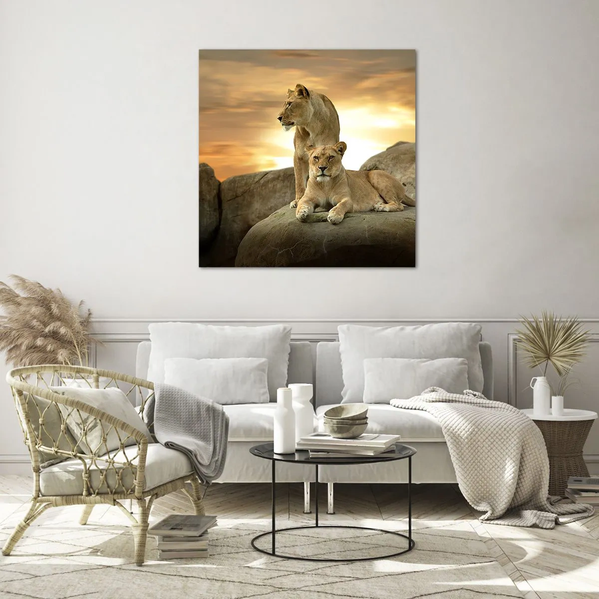 Obraz na skle - Kráľovský majestát - 40x40 cm