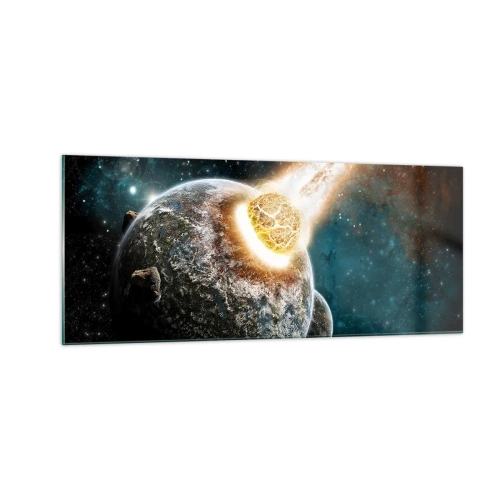 Obraz na skle - Skaza alebo narodenie? - 100x40 cm