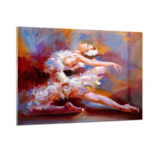 Obraz na skle - Labutia elegancia - 120x80 cm