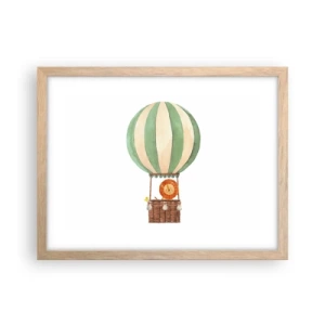 Plagát v ráme zo svetlého duba - Leonove cesty - 40x30 cm