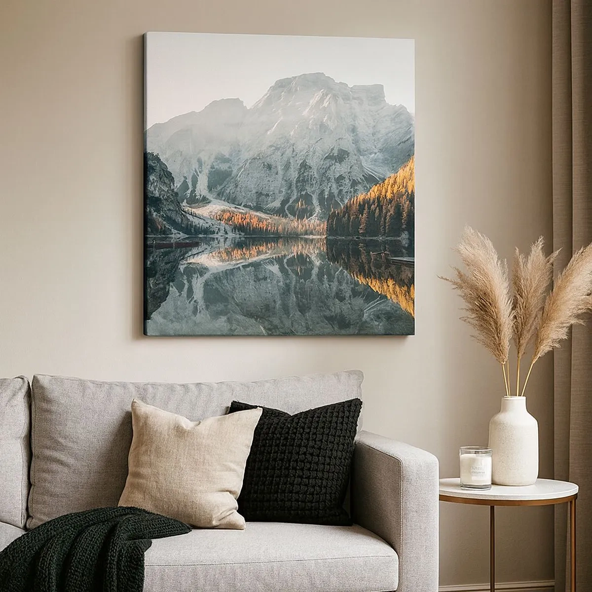 Obraz na plátne - Zrkadlová krajina - 30x30 cm