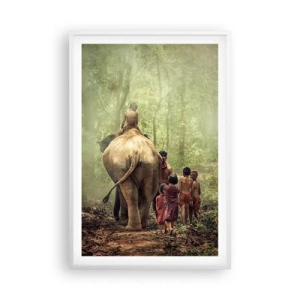 Plagát v bielom ráme - Nová Kniha džunglí - 61x91 cm