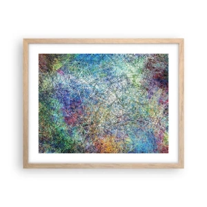 Plagát v ráme zo svetlého duba - To nie je tak jednoduché - 50x40 cm