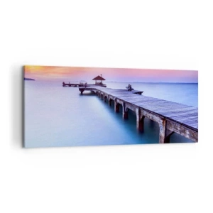 Obraz na plátne - More pokoja až po horizont - 100x40 cm