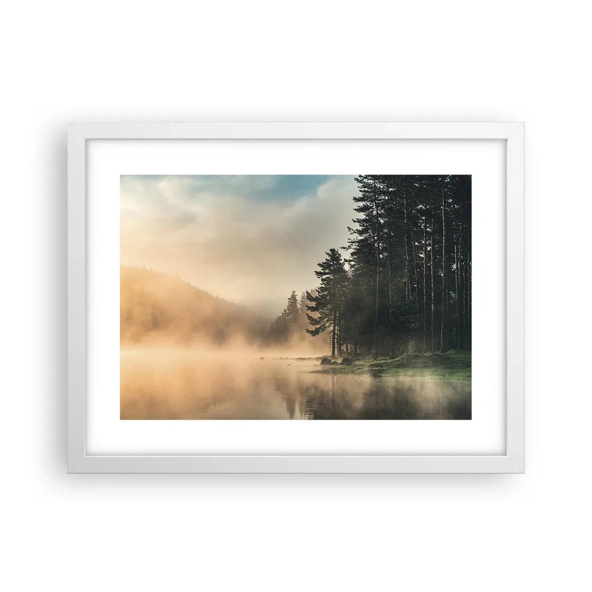 Plagát v bielom ráme - Zrodenie dňa - 40x30 cm