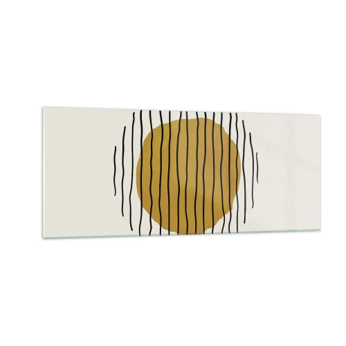Obraz na skle - Abstrakcia kmitajúca žiarom - 100x40 cm