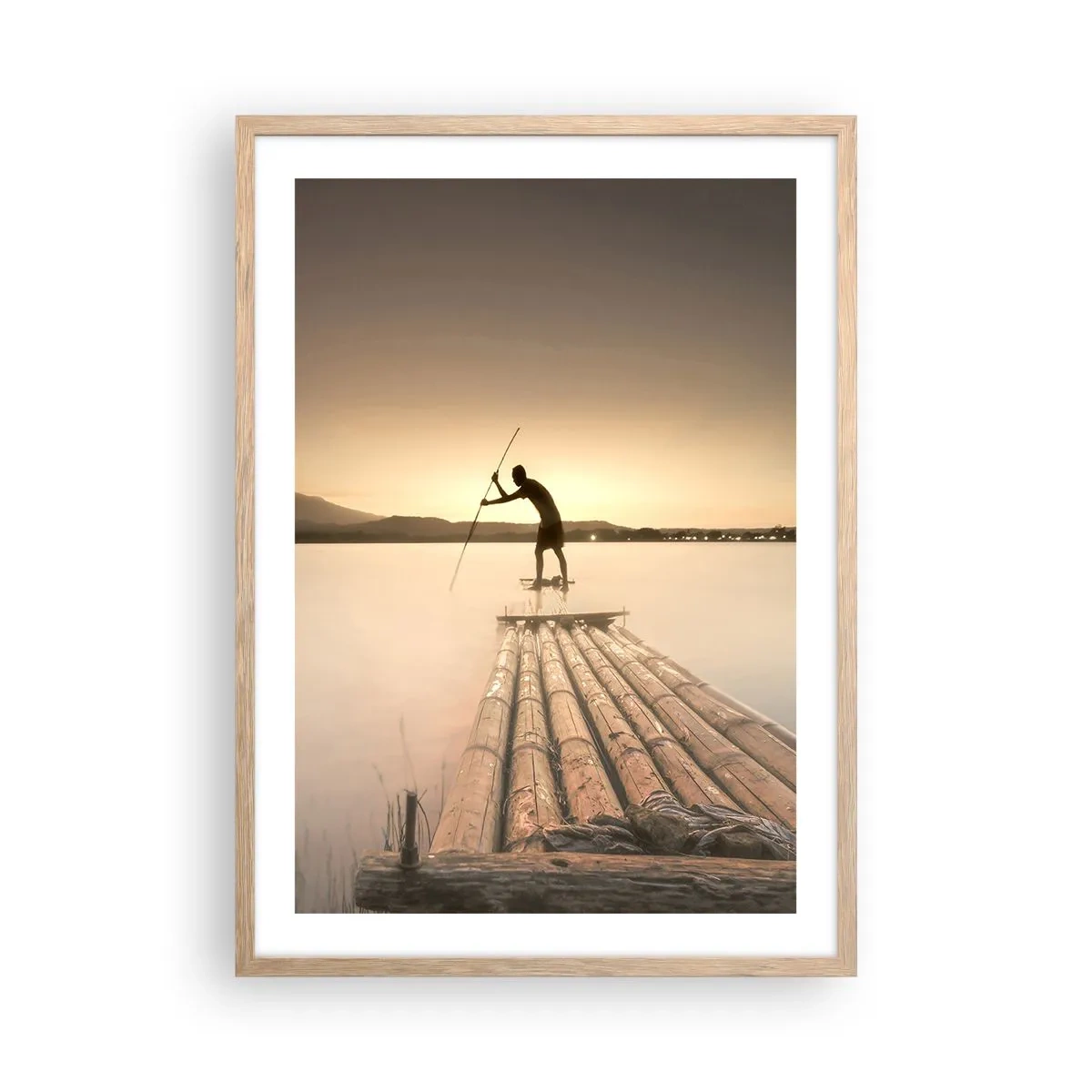 Plagát v ráme zo svetlého duba - Pred odpočinkom - 50x70 cm