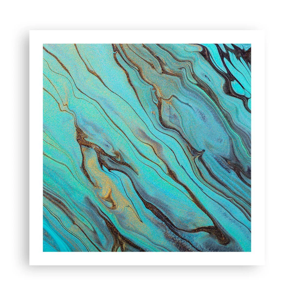 Plagát - Tyrkysový príliv - 60x60 cm