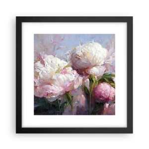 Plagát v čiernom ráme - Kytica prekypujúca životom - 30x30 cm