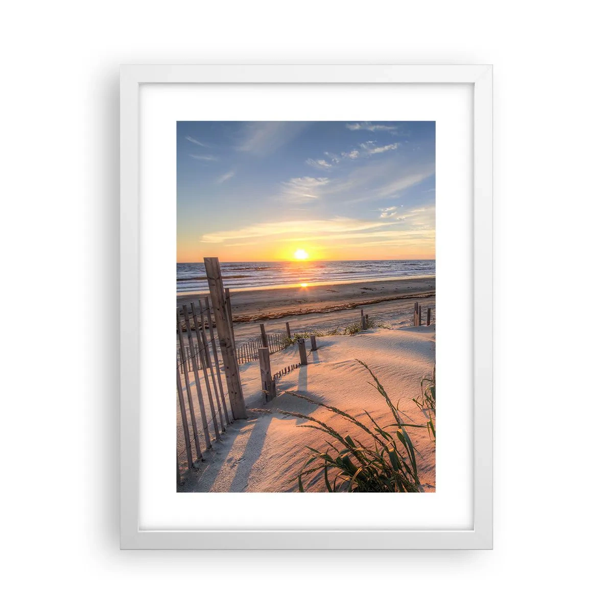 Plagát v bielom ráme - Odlesk a tieň vetra - 30x40 cm