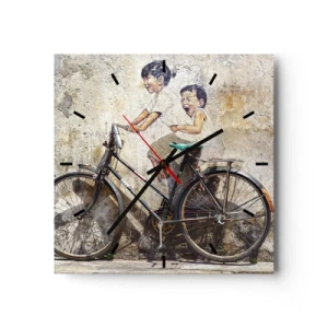 Nástenné hodiny - Pravda alebo klam? - 40x40 cm