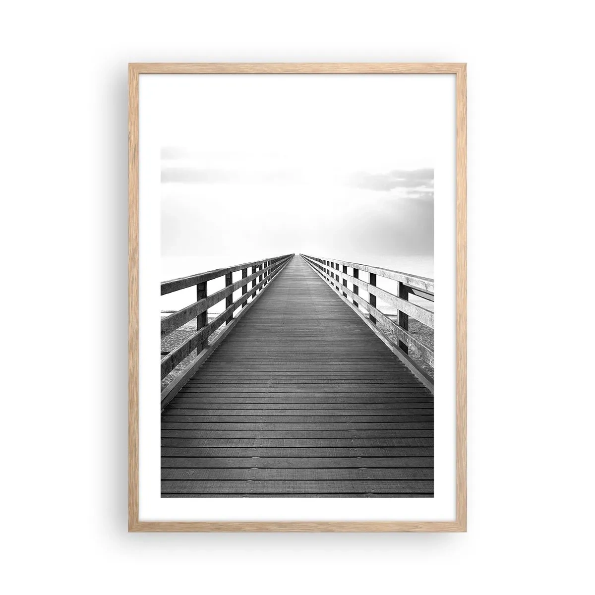 Plagát v ráme zo svetlého duba - Do diaľky… - 50x70 cm