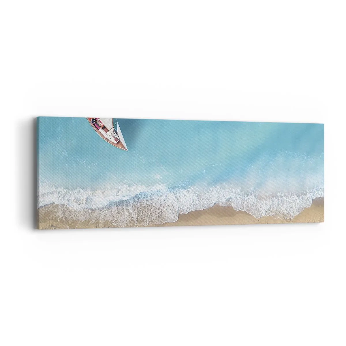 Obraz na plátne - Na hranici modrej a zlatej - 90x30 cm