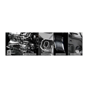 Vzorka fototapety Premium Sand - Kovový, krásny, silný - Automobilový priemysel, Motor auta, 3D - 100x30 cm