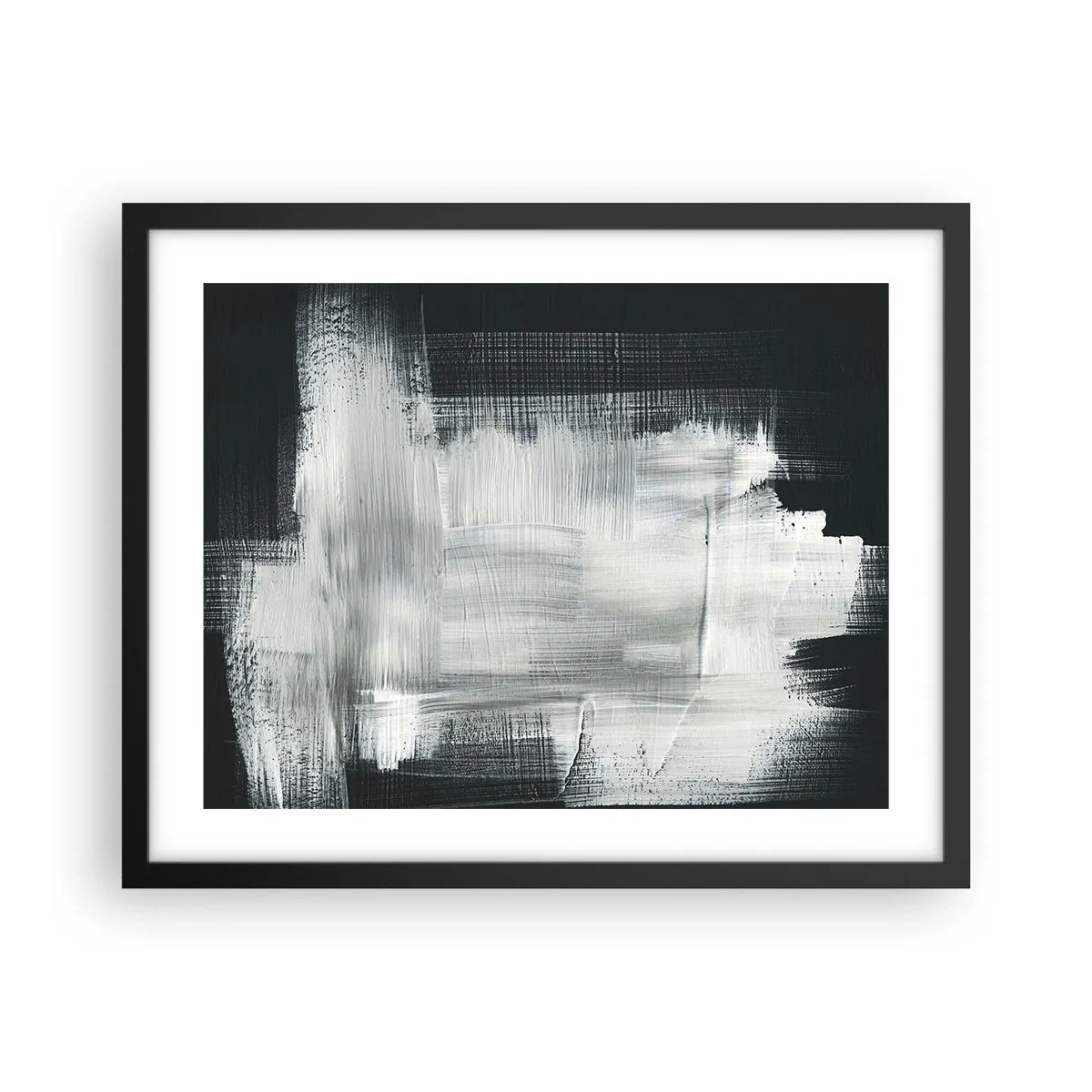 Plagát v čiernom ráme - Utkané zvisle a vodorovne - 50x40 cm