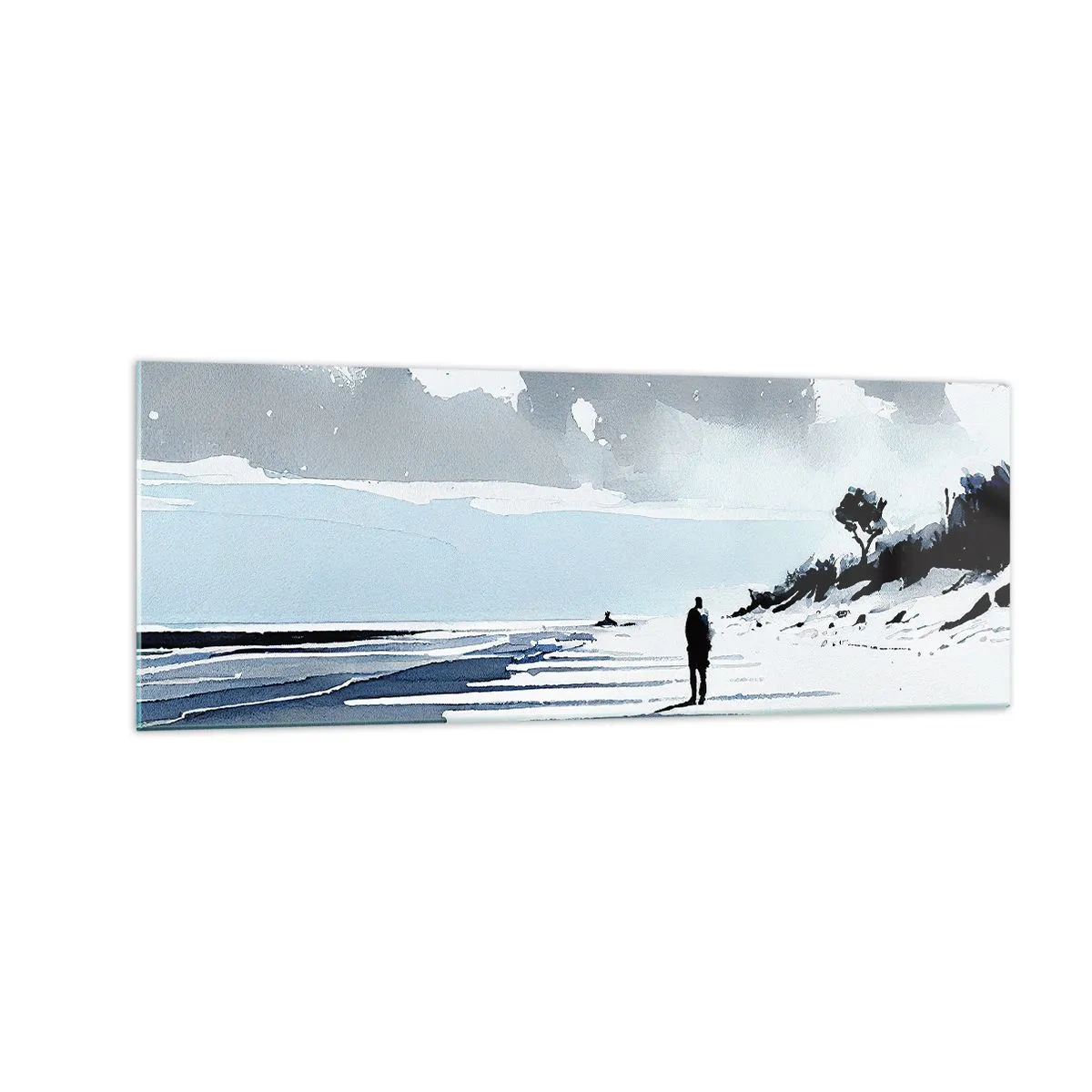 Obraz na skle - O samote - 140x50 cm