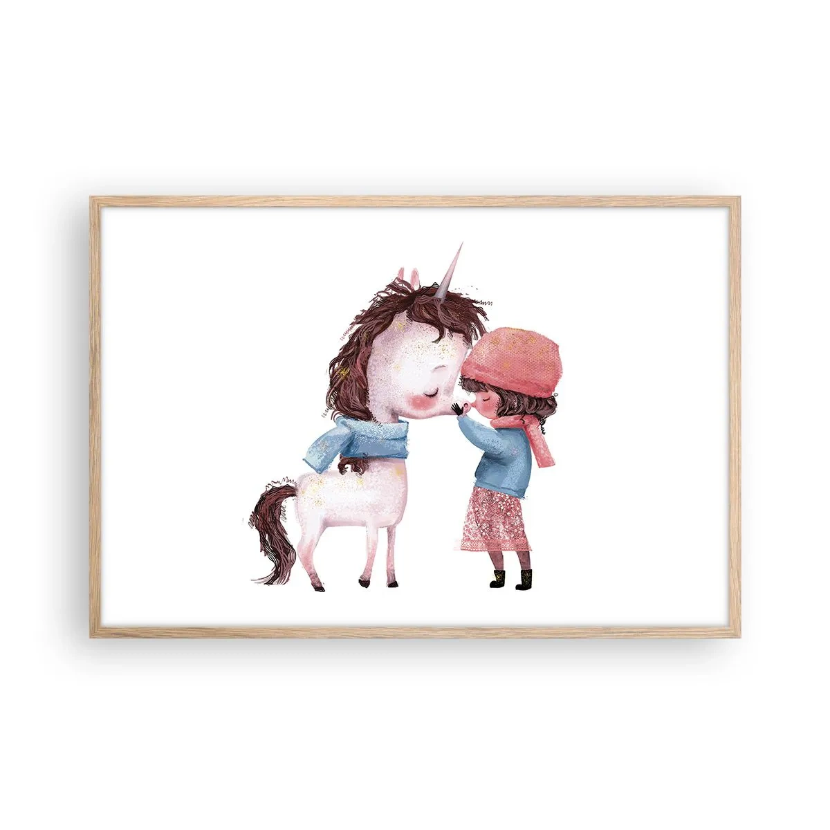 Plagát v ráme zo svetlého duba - Zimný príbeh - 91x61 cm