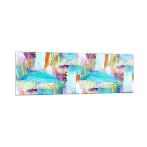 Obraz na skle - Veselé striedavé cákance - 160x50 cm