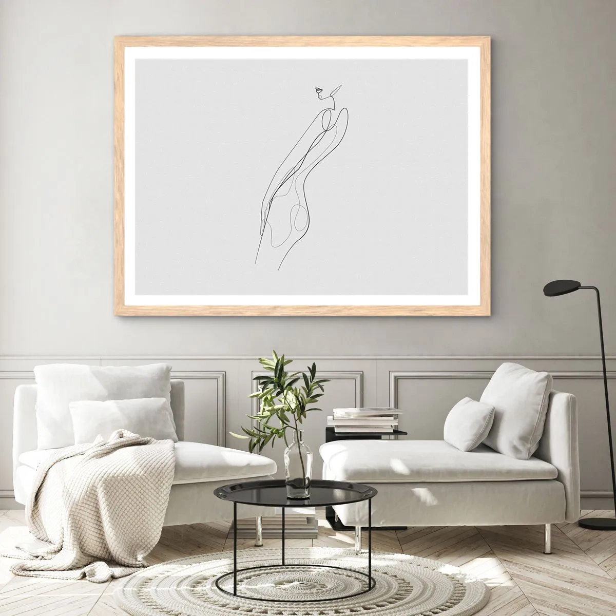 Plagát v ráme zo svetlého duba - Iba sľub - 91x61 cm