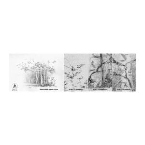 Vzorka fototapety Premium Sand - Svetlo brezového lesa - les, Breza, Stromy - 100x30 cm
