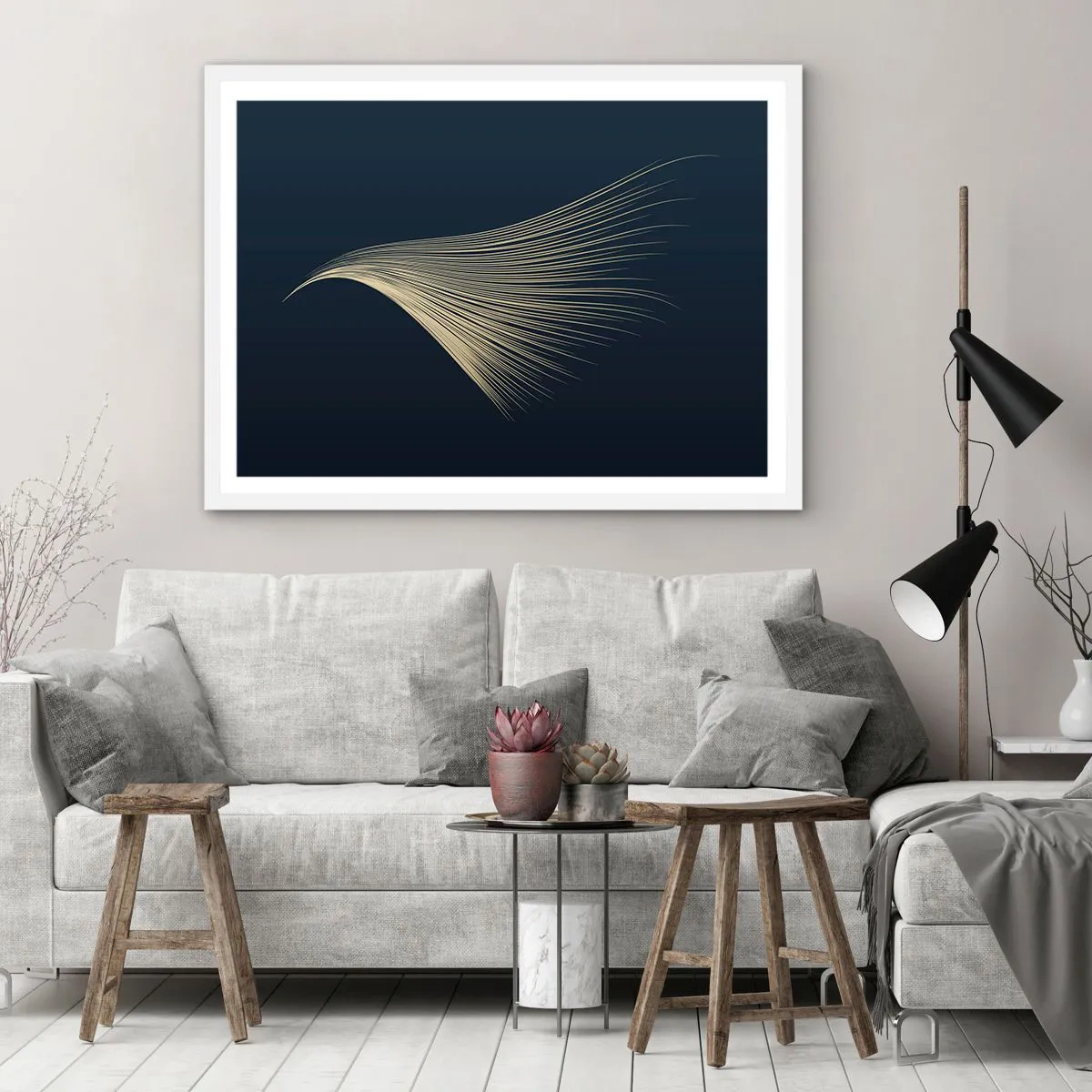 Plagát v bielom ráme - Ako anjelské vlasy - 91x61 cm