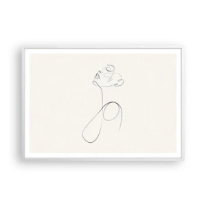 Plagát v bielom ráme - Zamotaná v snoch - 100x70 cm