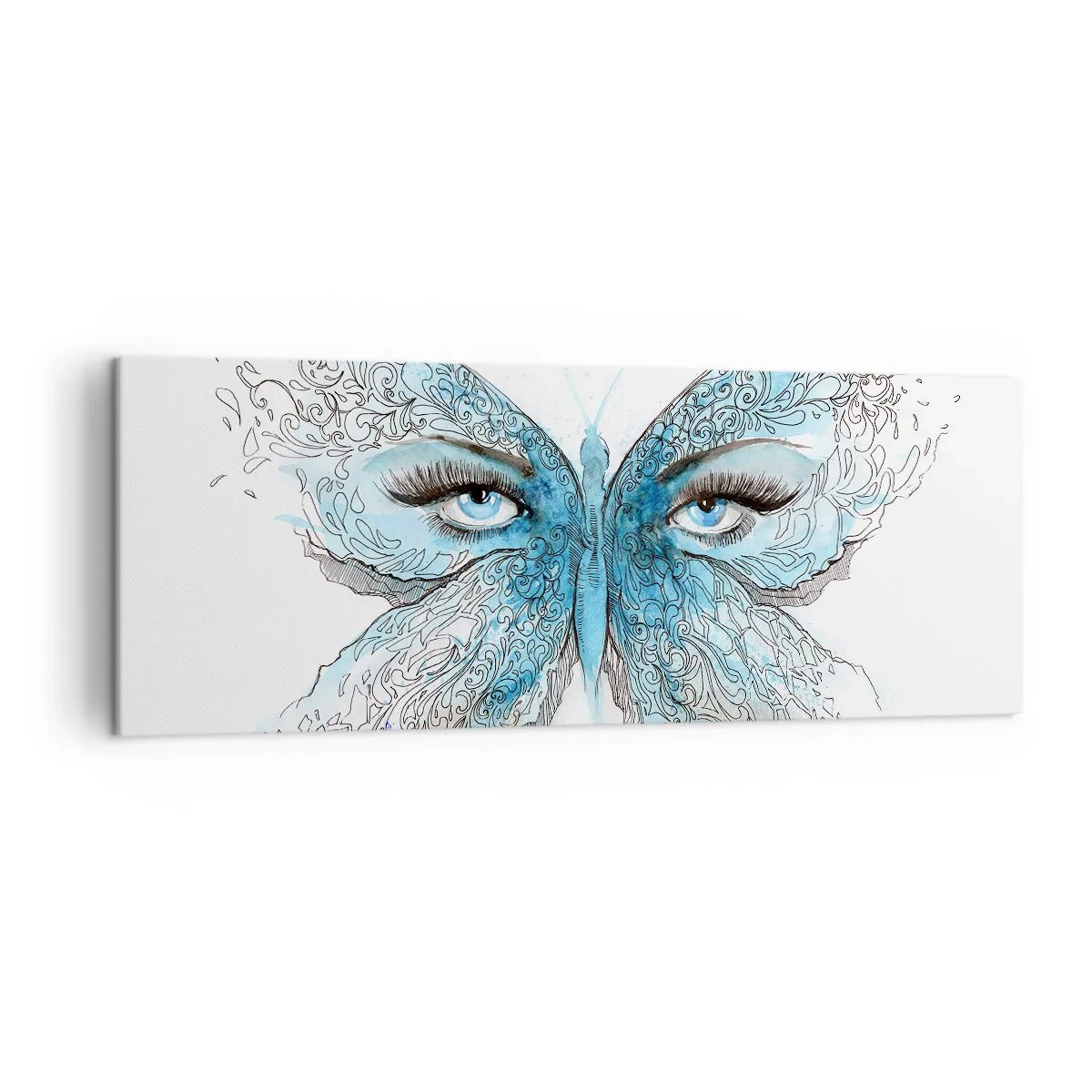 Obraz na plátne - Sýkorka modrinka eros - 140x50 cm