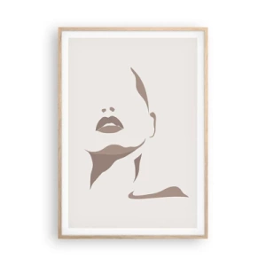 Plagát v ráme zo svetlého duba - Stvorená zo svetla a tieňa - 70x100 cm