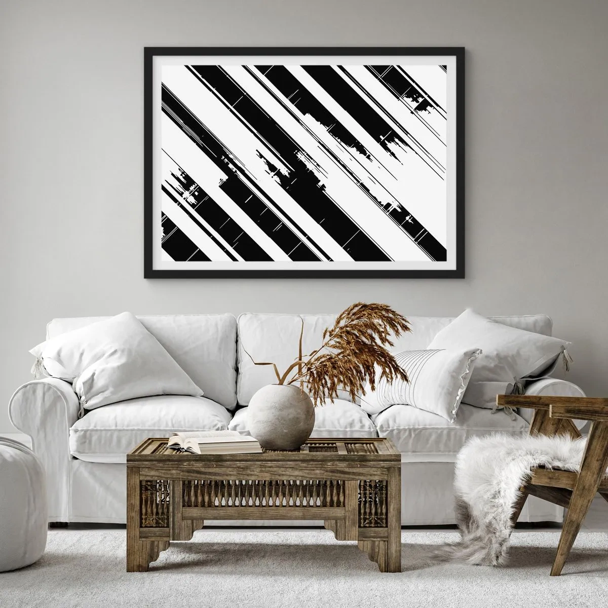 Plagát v čiernom ráme - Intenzívna a dynamická kompozícia - 70x50 cm