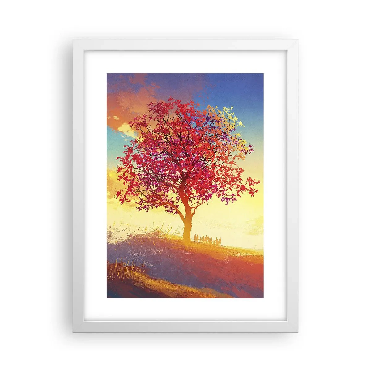 Plagát v bielom ráme - Pútnik pri cieli - 30x40 cm