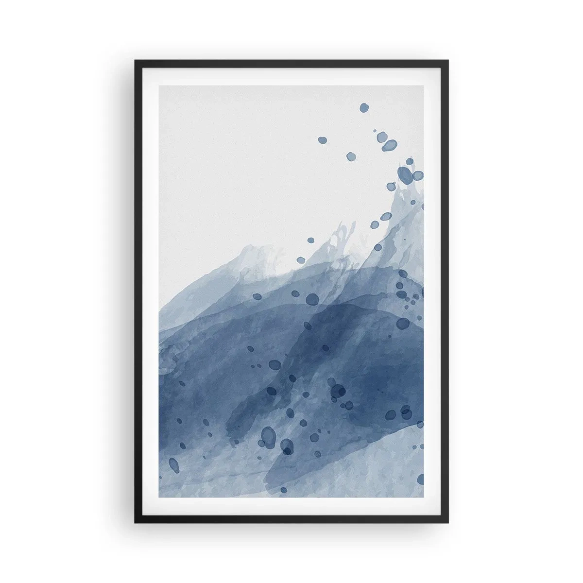 Plagát v čiernom ráme - Modrý tyl - 61x91 cm