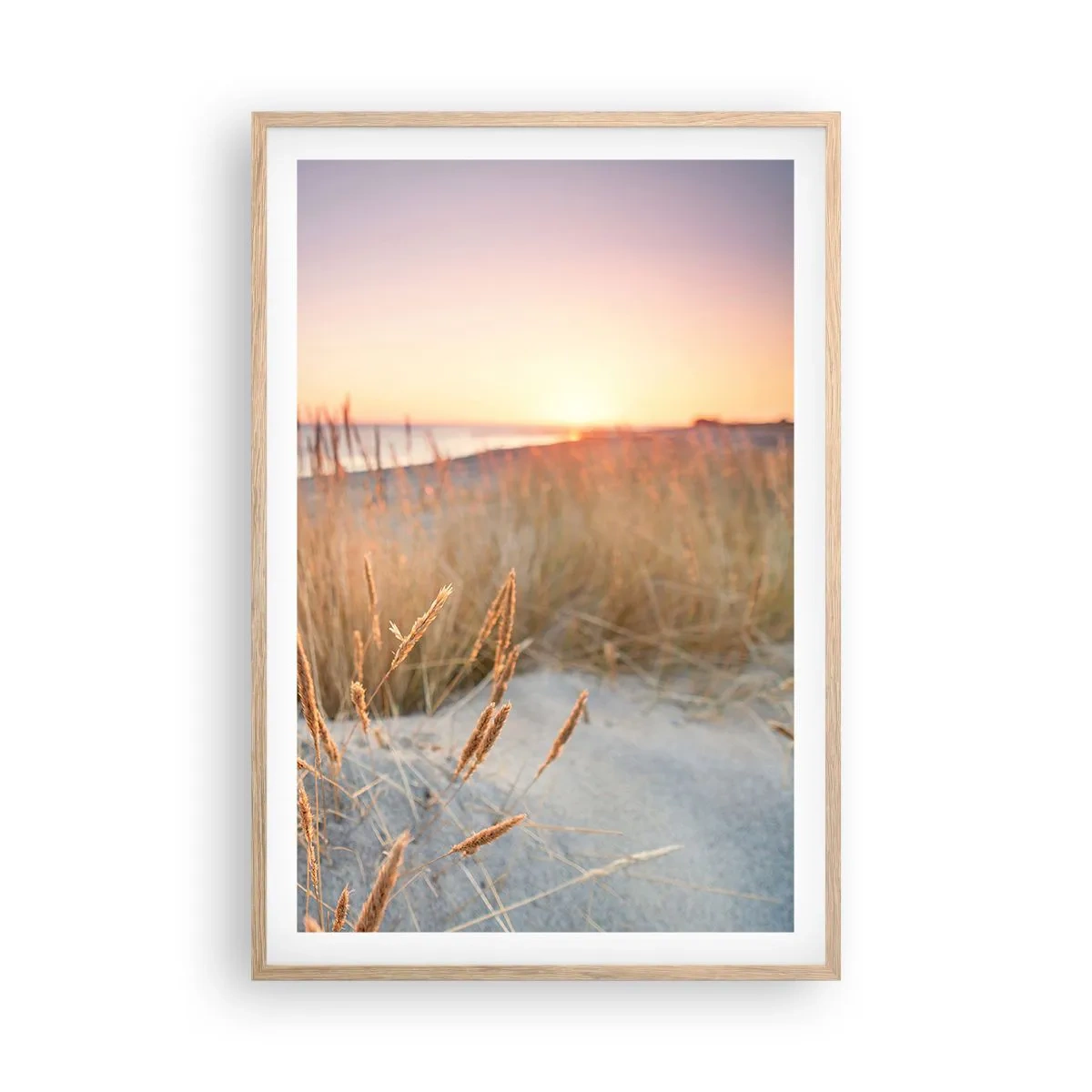 Plagát v ráme zo svetlého duba - Baltská uspávanka - 61x91 cm