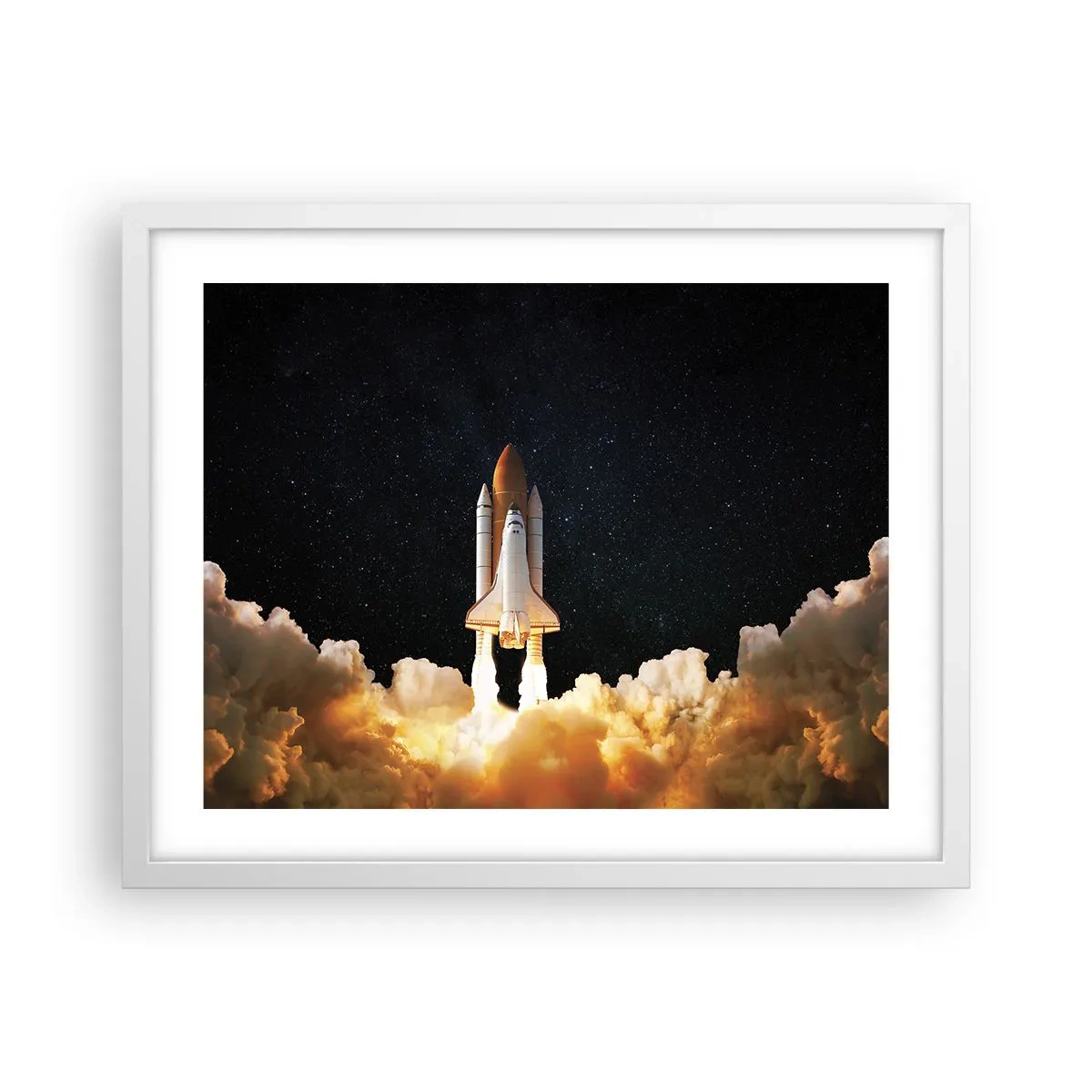 Plagát v bielom ráme - Ad astra! - 50x40 cm