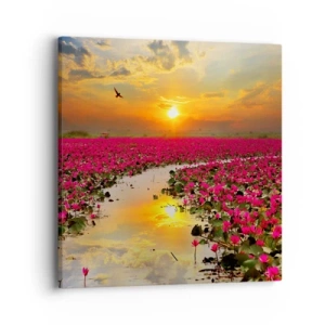 Obraz na plátne - Tajomný život jazera - 40x40 cm