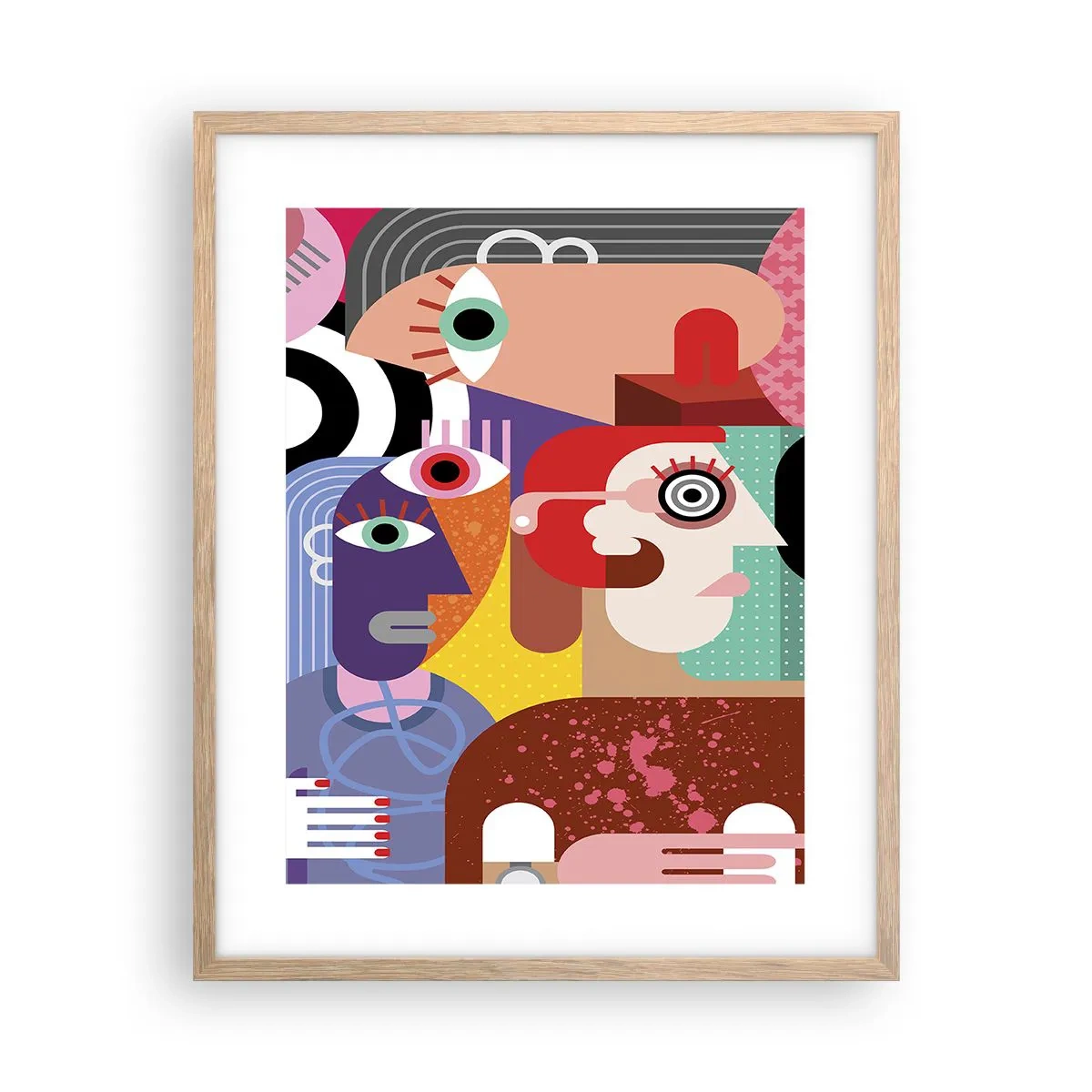 Plagát v ráme zo svetlého duba - My od pána Picassa - 40x50 cm