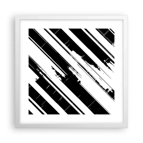 Plagát v bielom ráme - Intenzívna a dynamická kompozícia - 40x40 cm