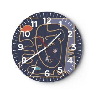 Nástenné hodiny - V zádumčivosti - 30x30 cm