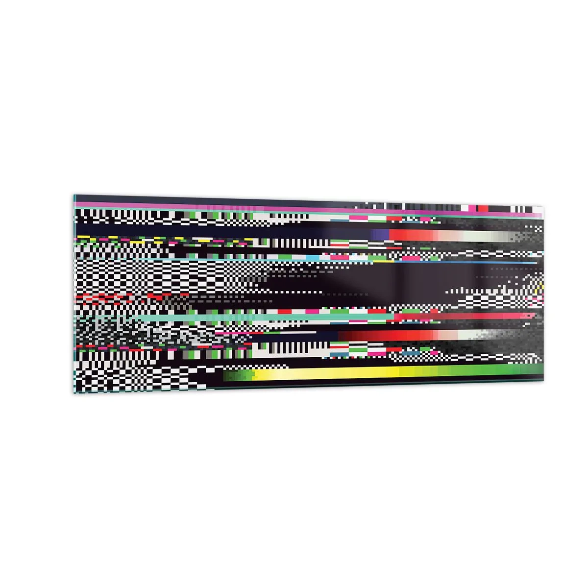 Obraz na skle - Kontrolný obraz skutočnosti - 140x50 cm