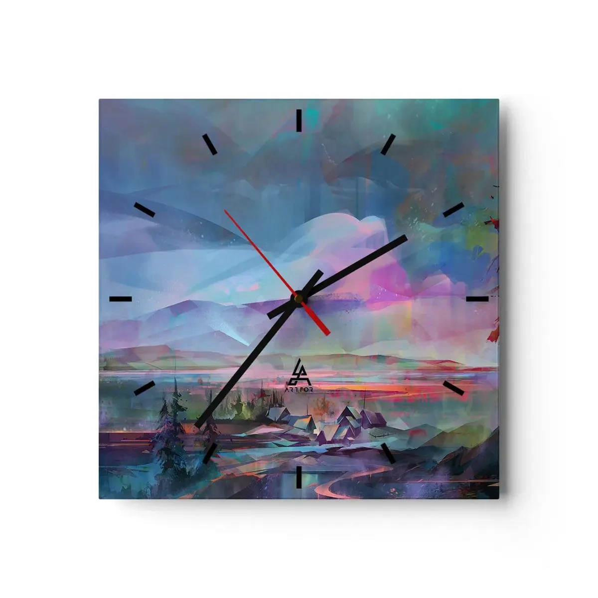 Nástenné hodiny - Pod priateľským nebom - 40x40 cm