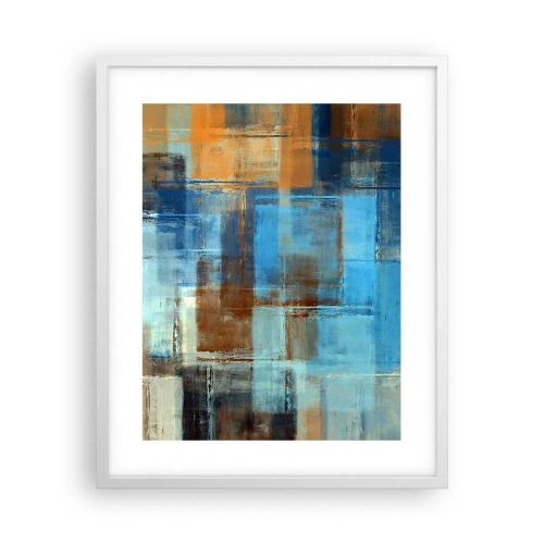 Plagát v bielom ráme - Cez modrý závoj - 40x50 cm