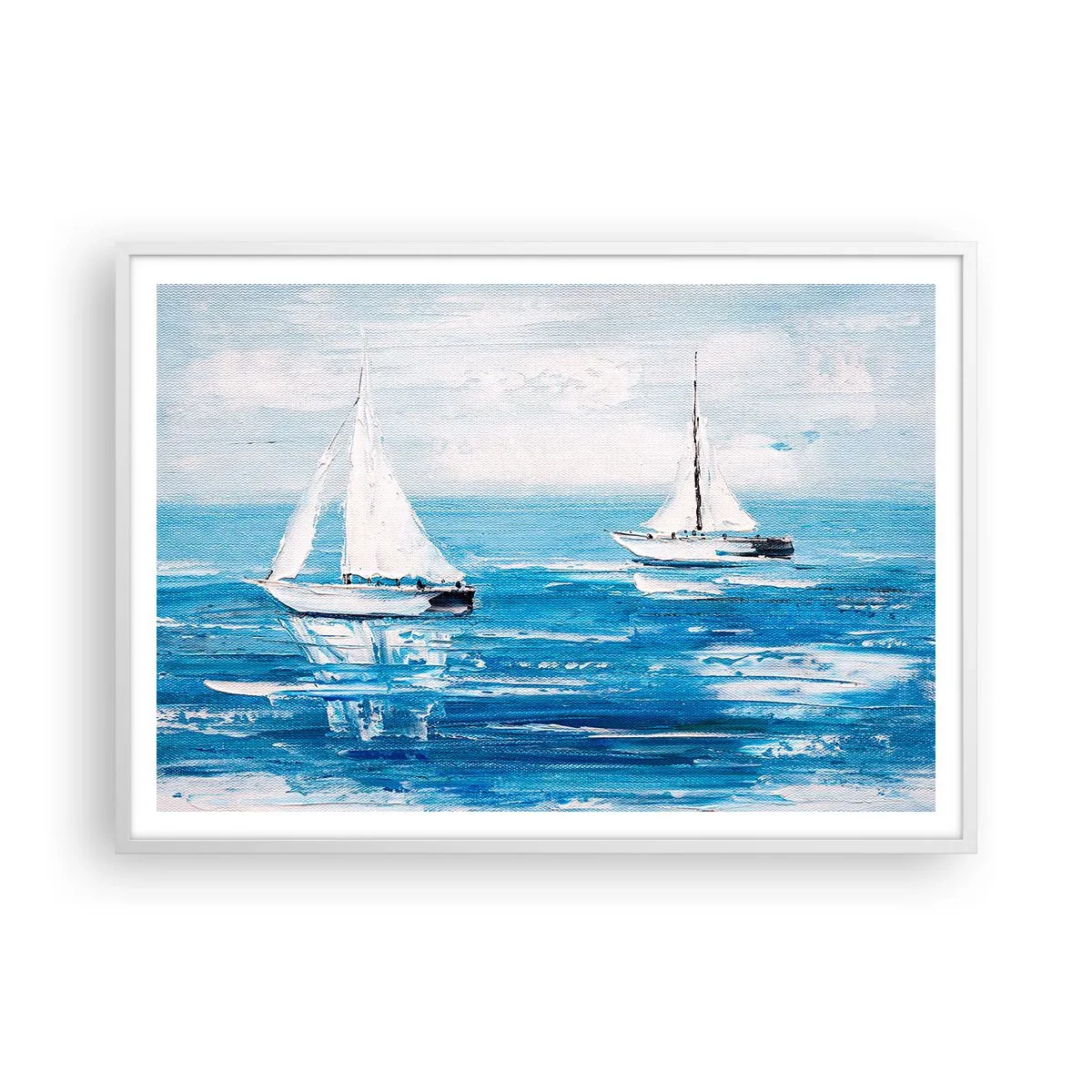 Plagát v bielom ráme - S priateľom po boku - 100x70 cm