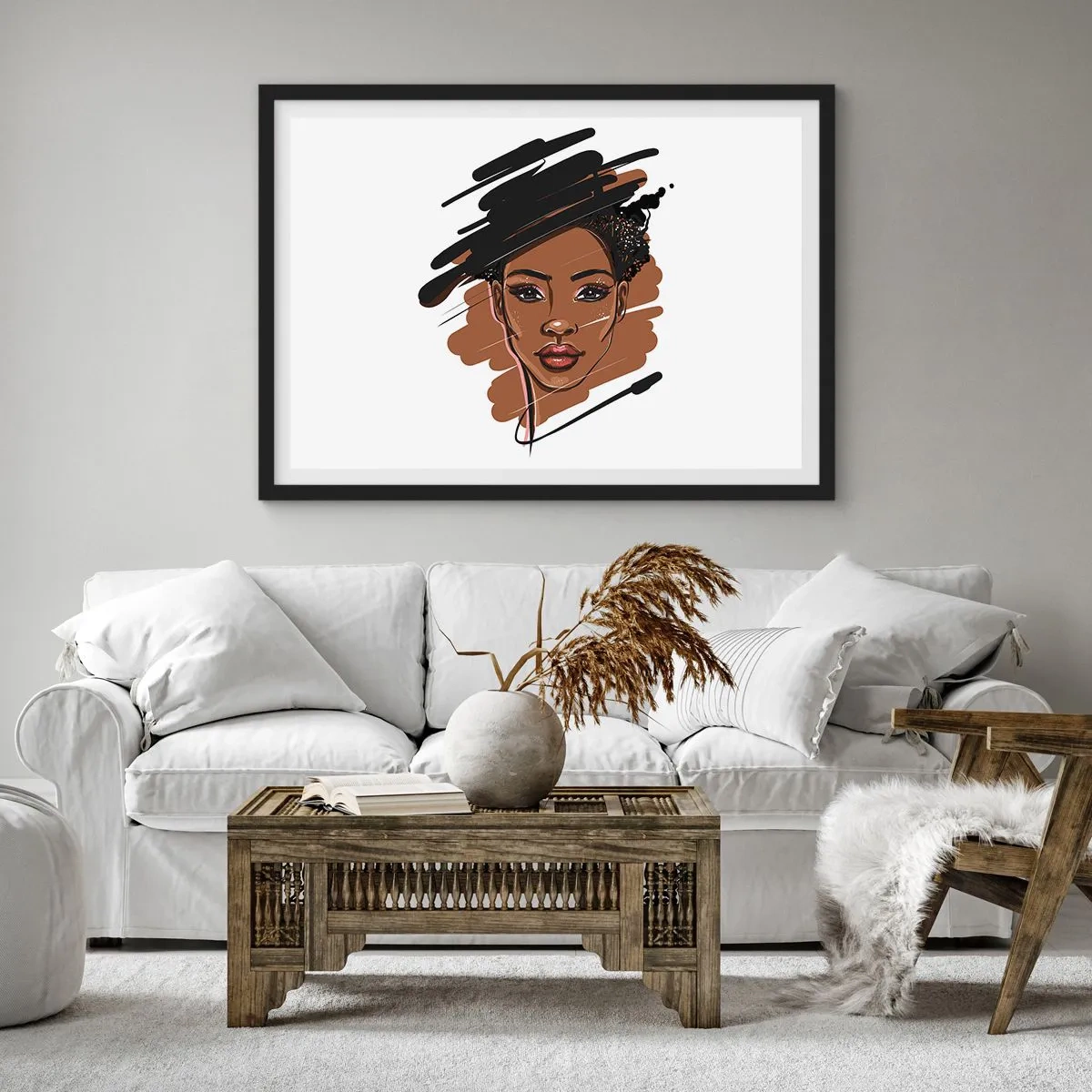 Plagát v čiernom ráme - Sladká ako čokoláda - 91x61 cm