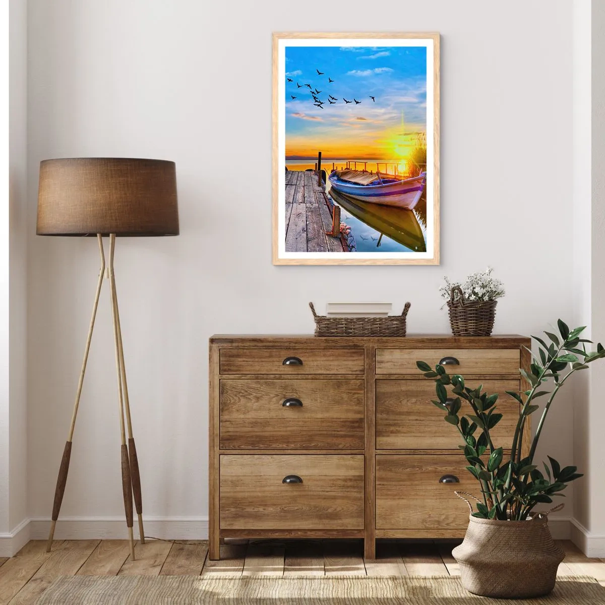 Plagát v ráme zo svetlého duba - Dovidenia, do zajtrajška - 50x70 cm