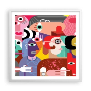 Plagát v bielom ráme - My od pána Picassa - 60x60 cm