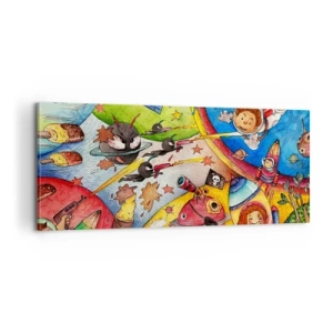 Obraz na plátne - Veľké vesmírne dobrodružstvo - 100x40 cm