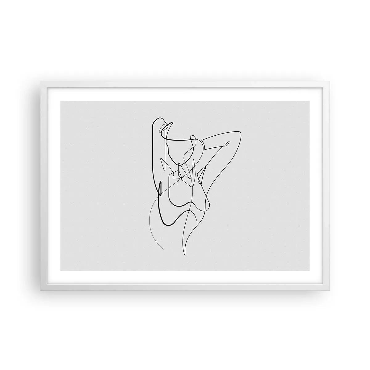 Plagát v bielom ráme - Ty si záhada… - 70x50 cm